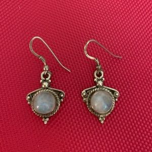 Sterling Silver Moonstone Earrings